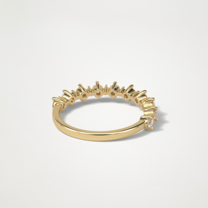 0.3 TCW Round Lab Grown Diamond Half Eternity Wedding Band