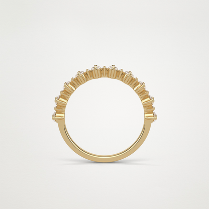 0.3 TCW Round Lab Grown Diamond Half Eternity Wedding Band