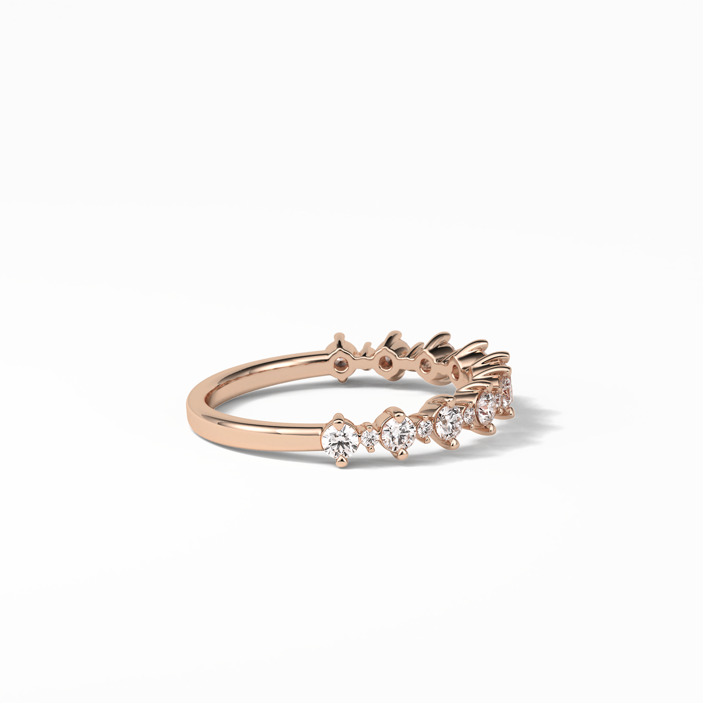 0.52 TCW Round Shaped Wedding Band 18