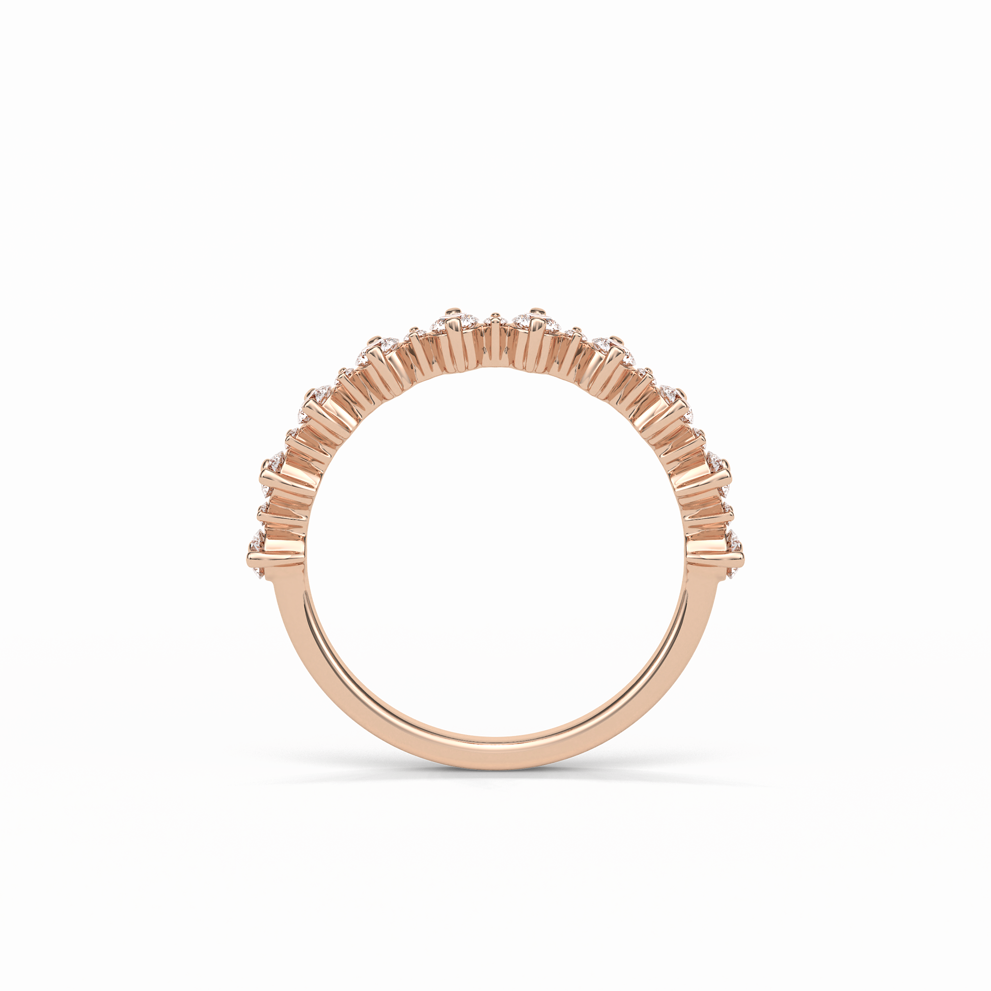 0.52 TCW Round Shaped Wedding Band 16