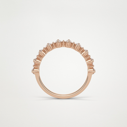 0.3 TCW Round Lab Grown Diamond Half Eternity Wedding Band