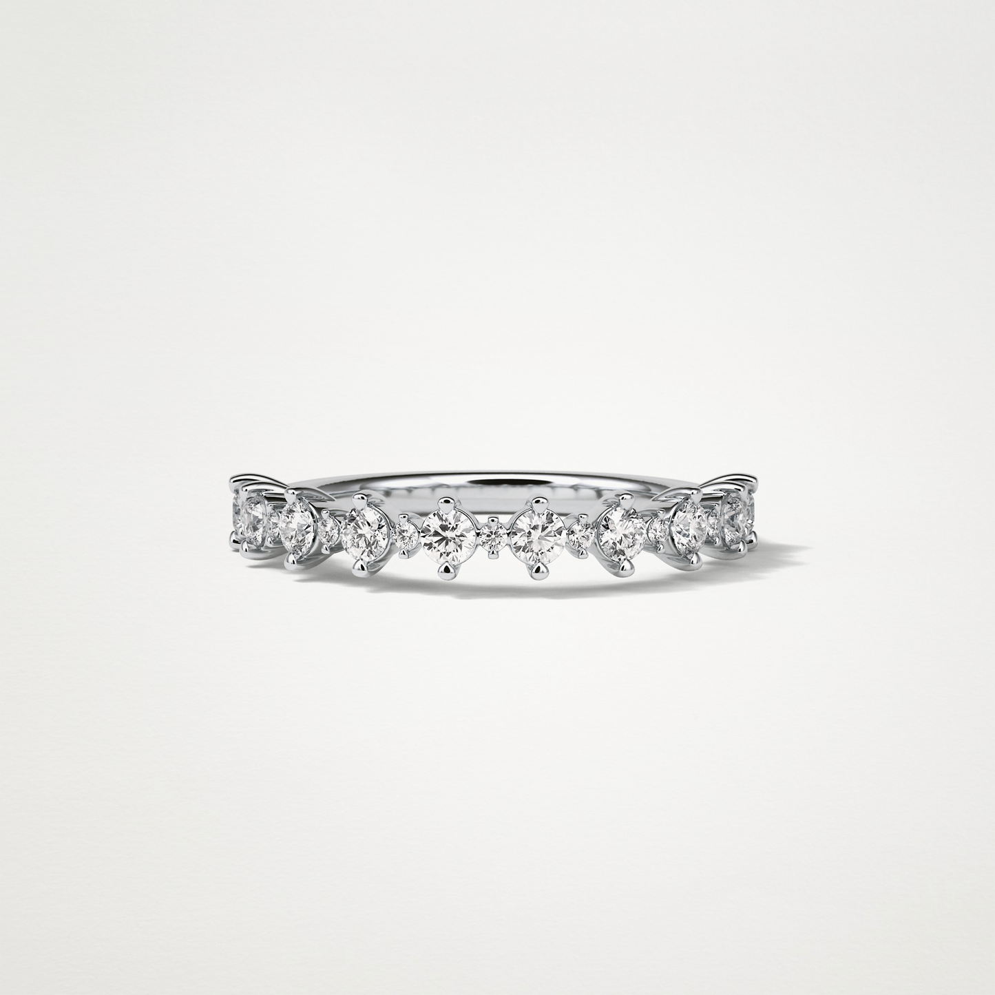 0.3 TCW Round Lab Grown Diamond Half Eternity Wedding Band