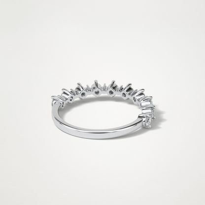 0.3 TCW Round Lab Grown Diamond Half Eternity Wedding Band