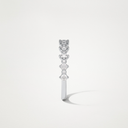 0.3 TCW Round Lab Grown Diamond Half Eternity Wedding Band