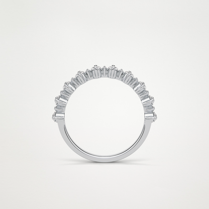 0.3 TCW Round Lab Grown Diamond Half Eternity Wedding Band