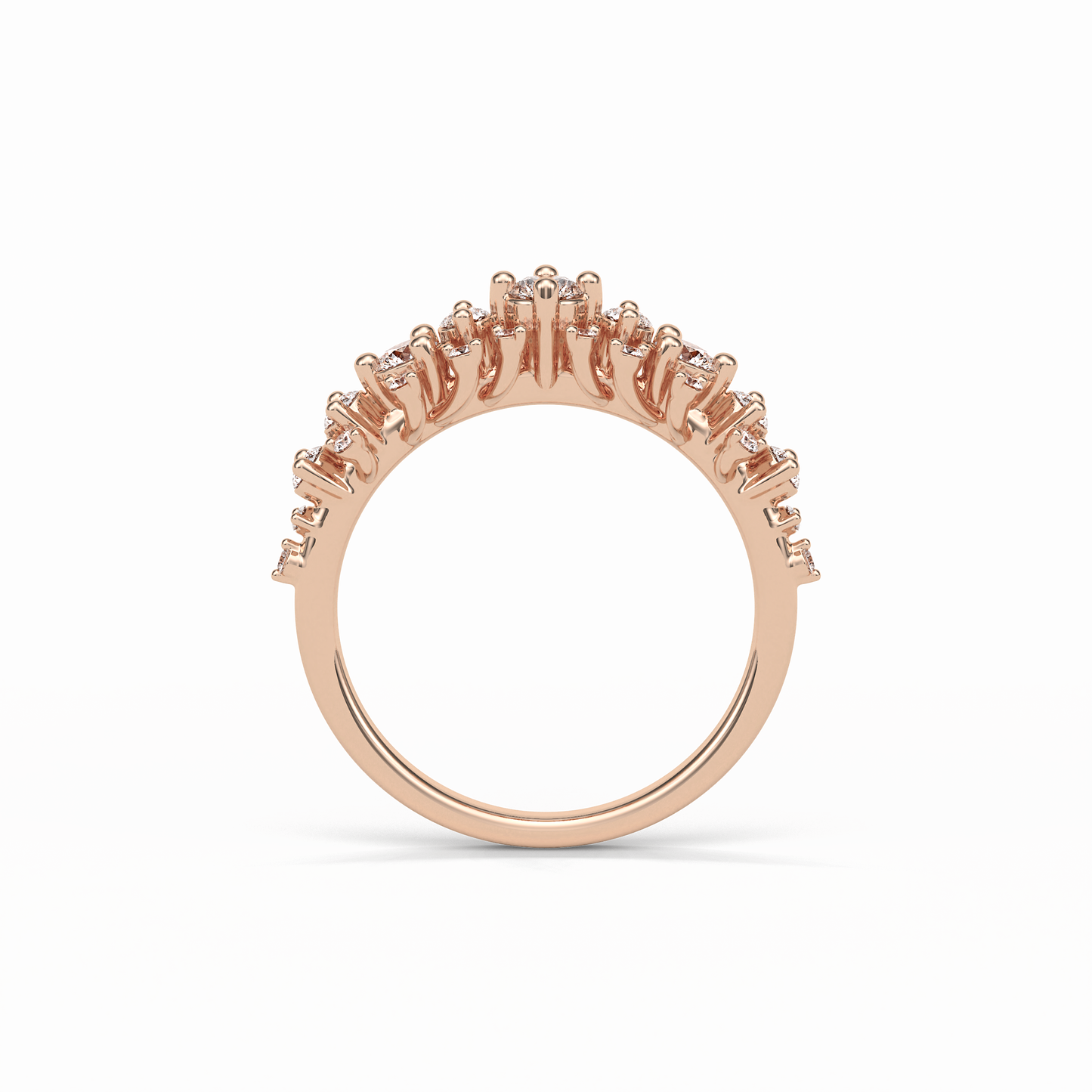 0.64 TCW Round Shaped Wedding Band 18