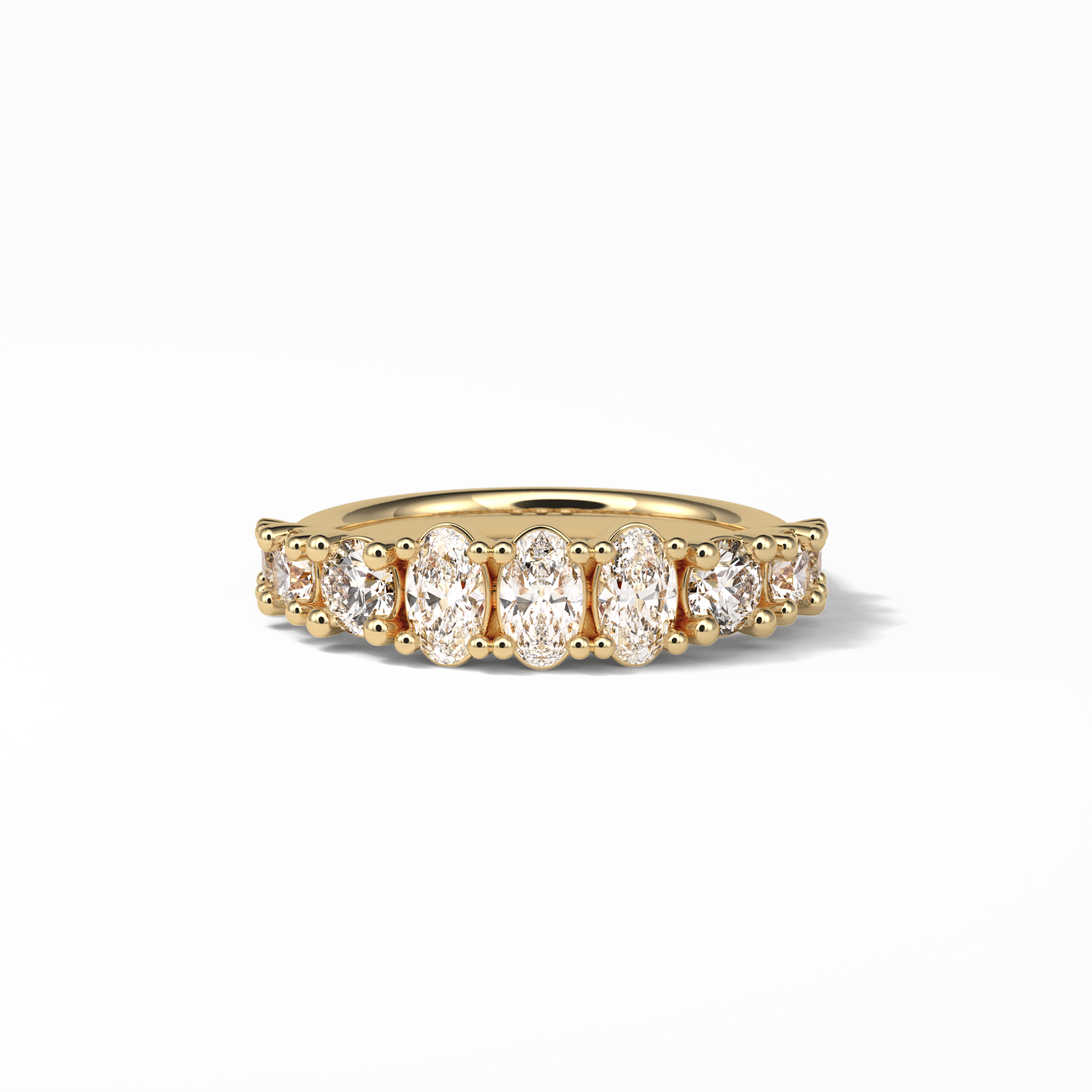 1.2 TCW Oval and Round Shaped Wedding Band 8