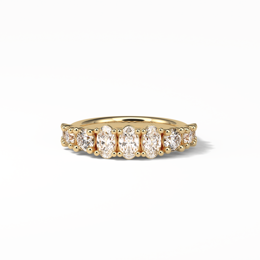 1.2 TCW Oval and Round Shaped Wedding Band 8