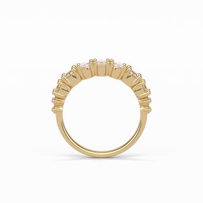 1.2 TCW Oval and Round Shaped Wedding Band 10