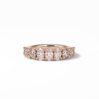 1.2 TCW Oval and Round Shaped Wedding Band 15