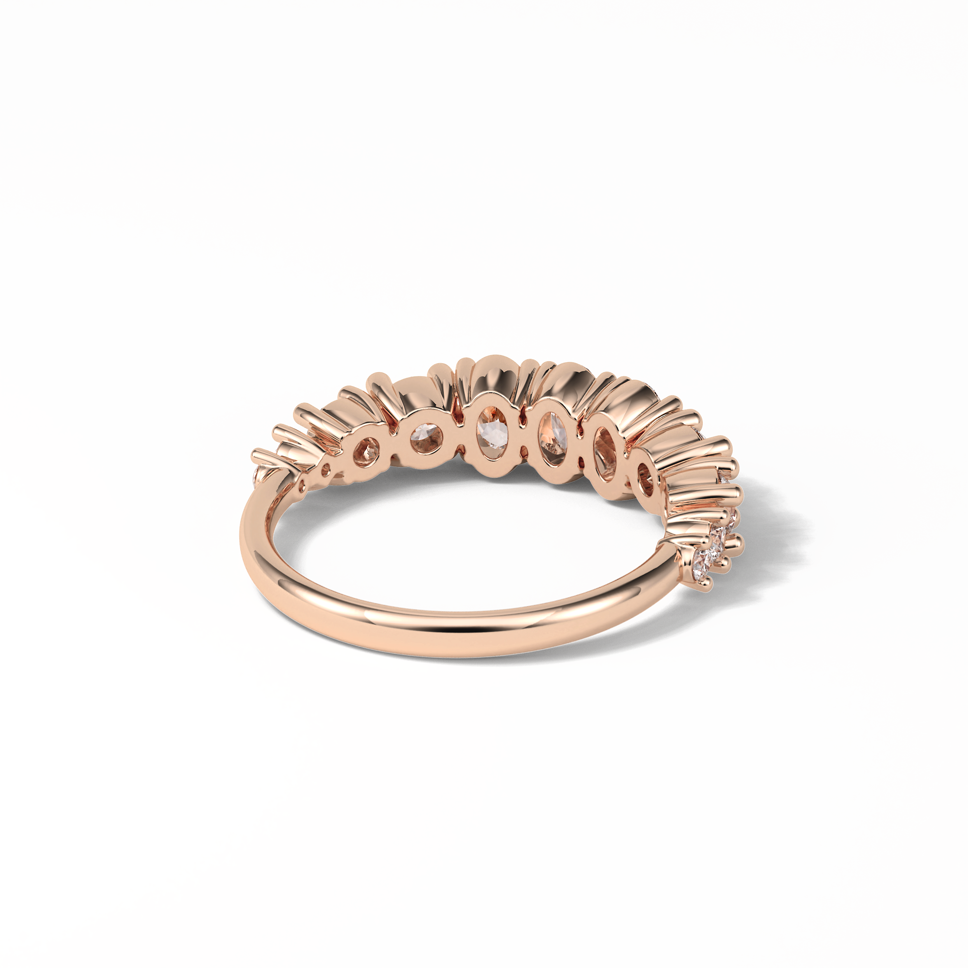 1.2 TCW Oval and Round Shaped Wedding Band 16