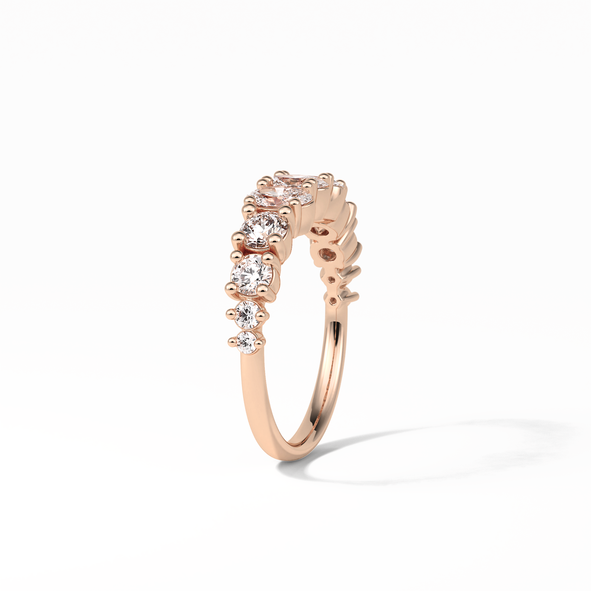 1.2 TCW Oval and Round Shaped Wedding Band 19