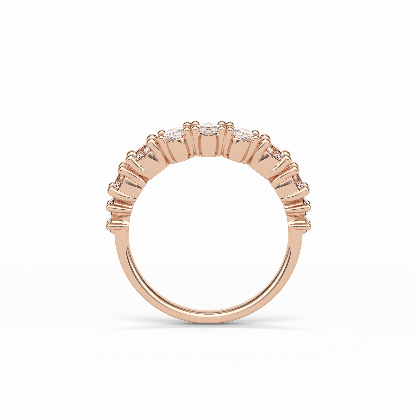 1.2 TCW Oval and Round Shaped Wedding Band 21