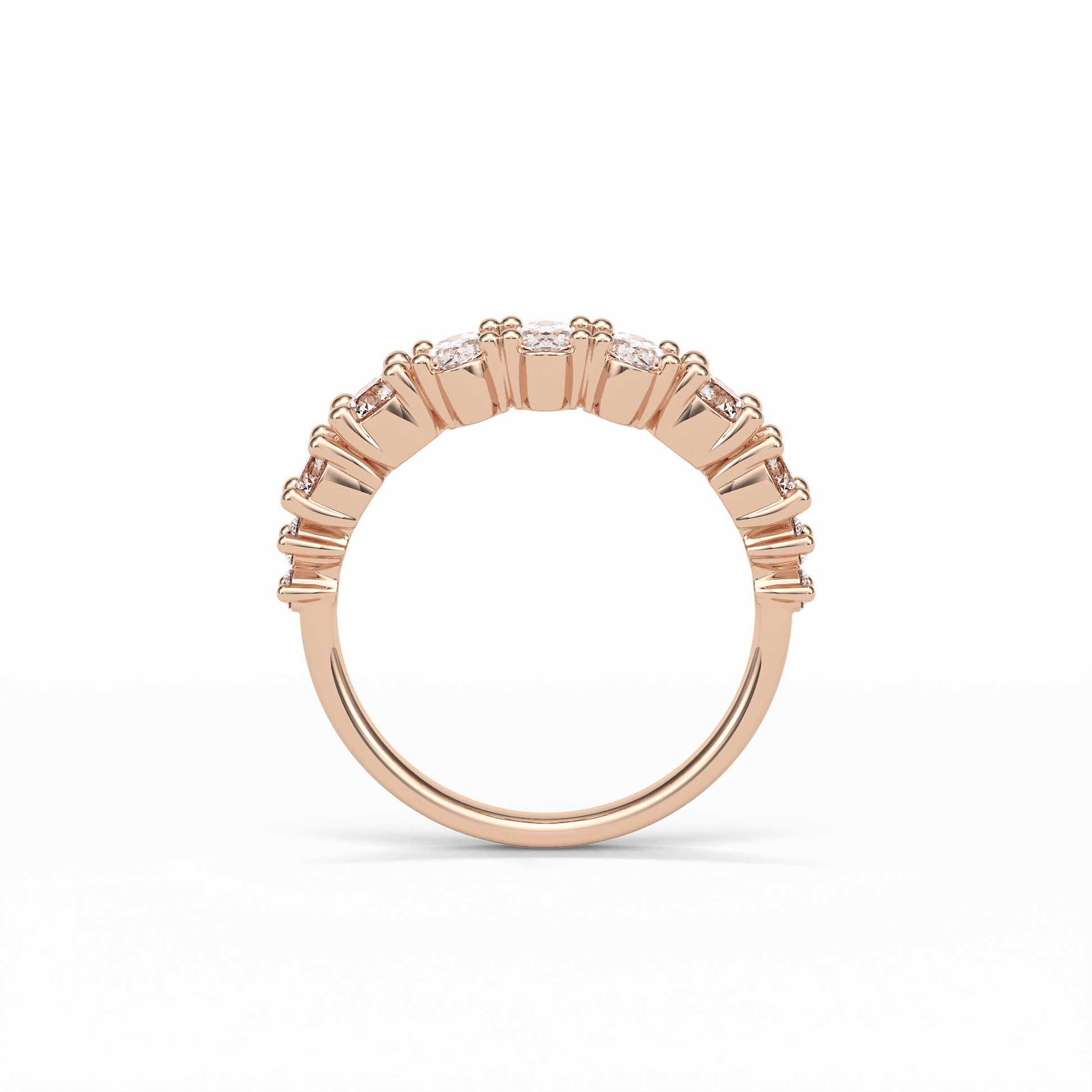 1.2 TCW Oval and Round Shaped Wedding Band 21