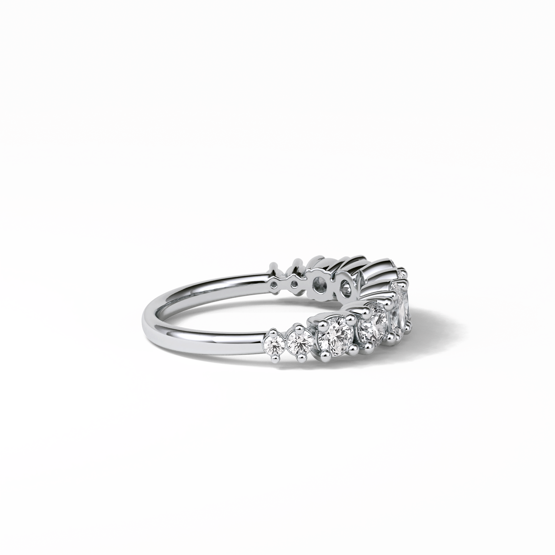 1.2 TCW Oval and Round Shaped Wedding Band 3