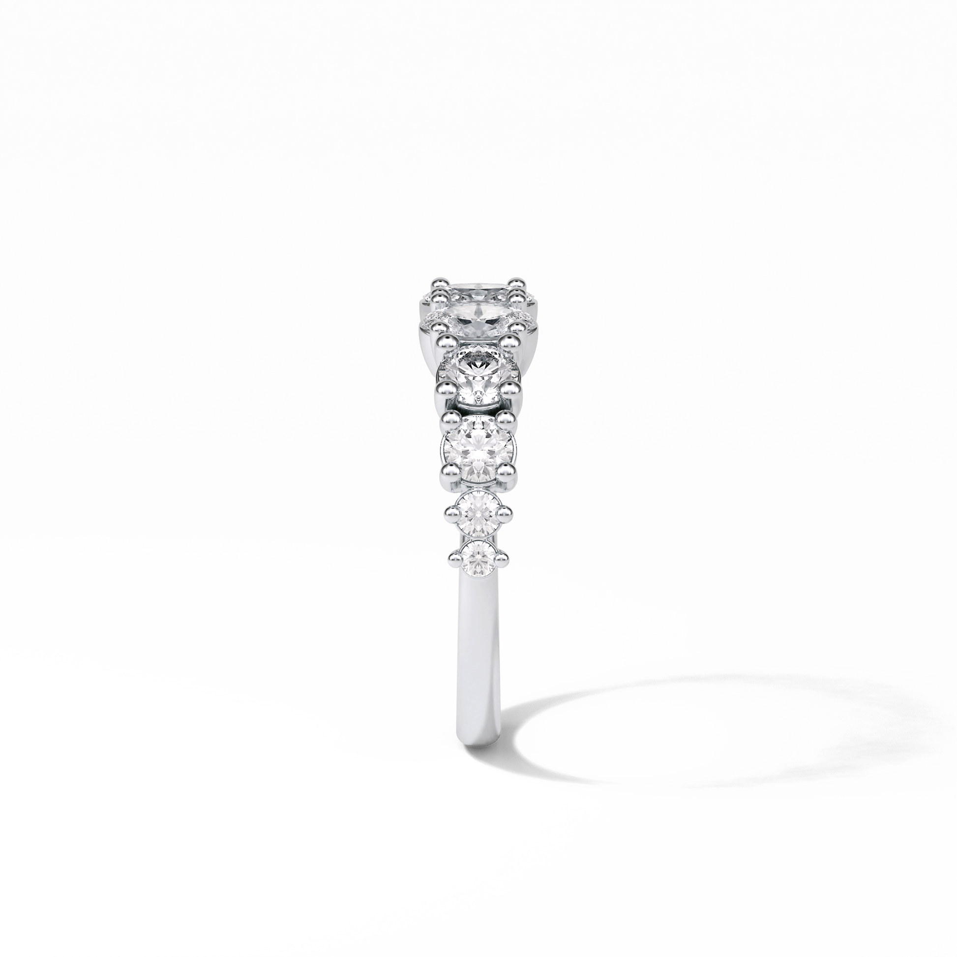 1.2 TCW Oval and Round Shaped Wedding Band 4