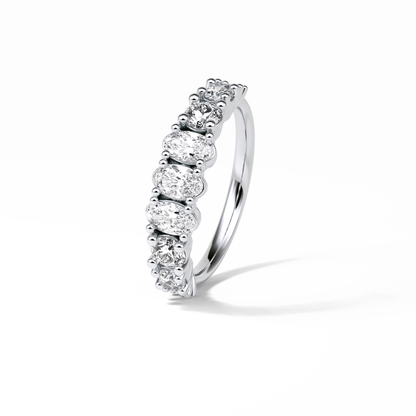 1.2 TCW Oval and Round Shaped Wedding Band 6