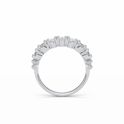 1.2 TCW Oval and Round Shaped Wedding Band 7