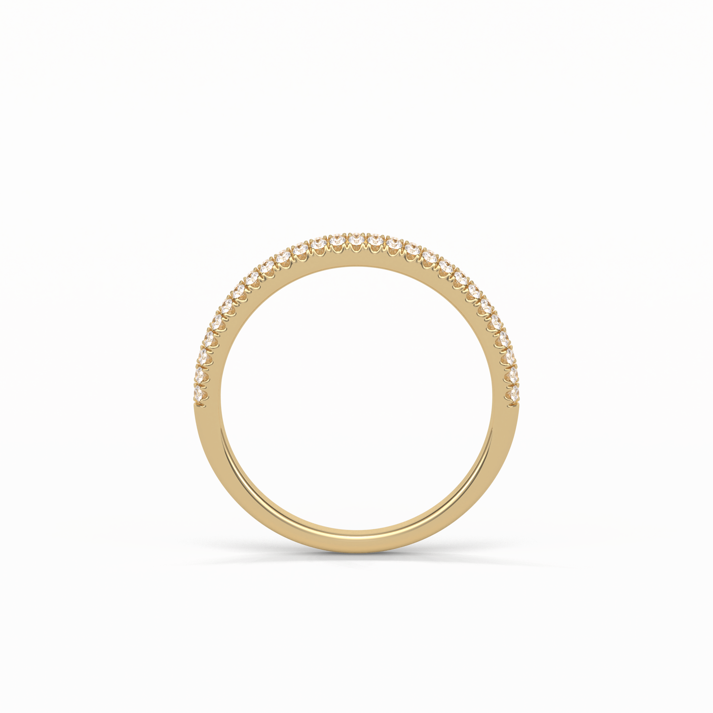 0.32 TCW Round Shaped Wedding Band 12