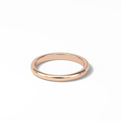 0.32 TCW Round Shaped Wedding Band 18