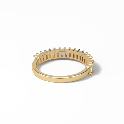 0.5 TCW Baguette Shaped Wedding Band 12