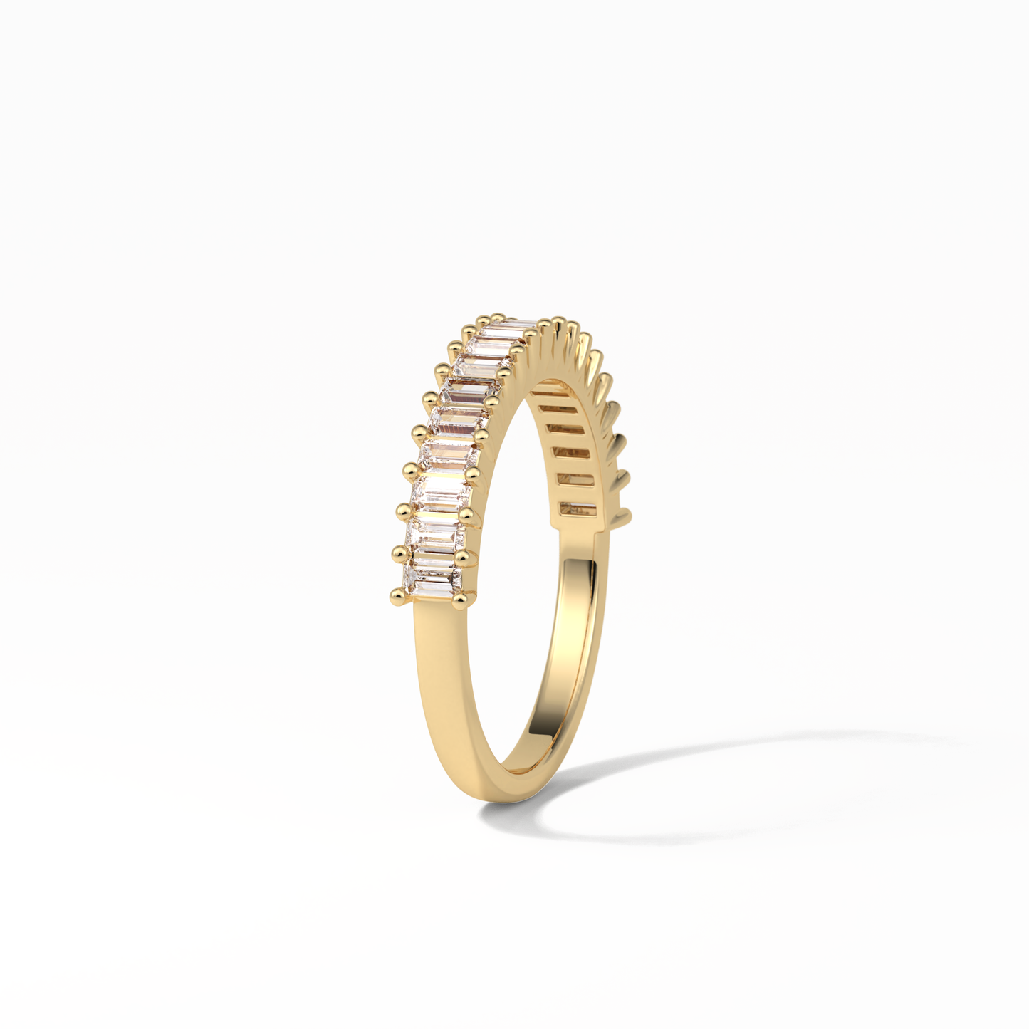 0.5 TCW Baguette Shaped Wedding Band 10