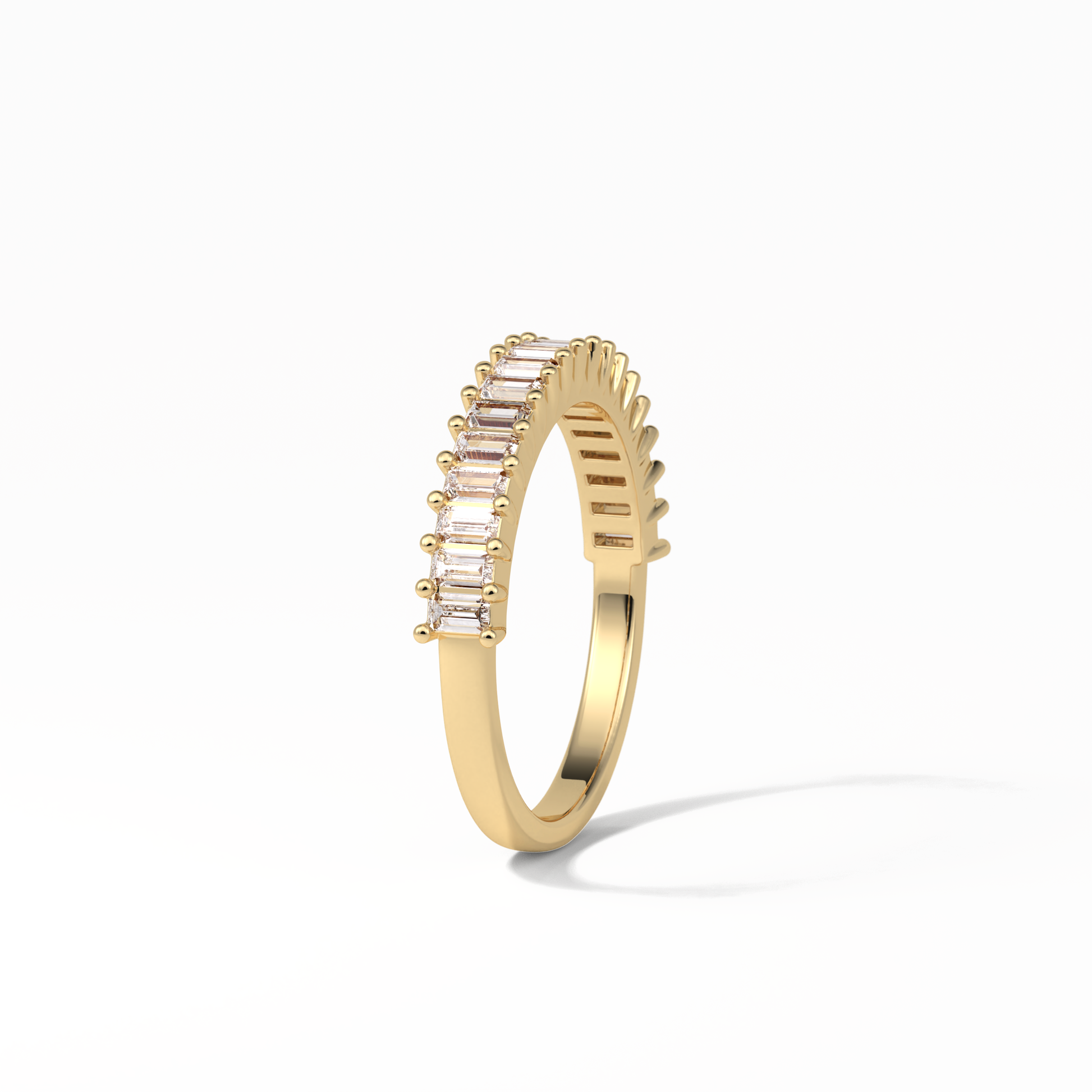 0.5 TCW Baguette Shaped Wedding Band 10