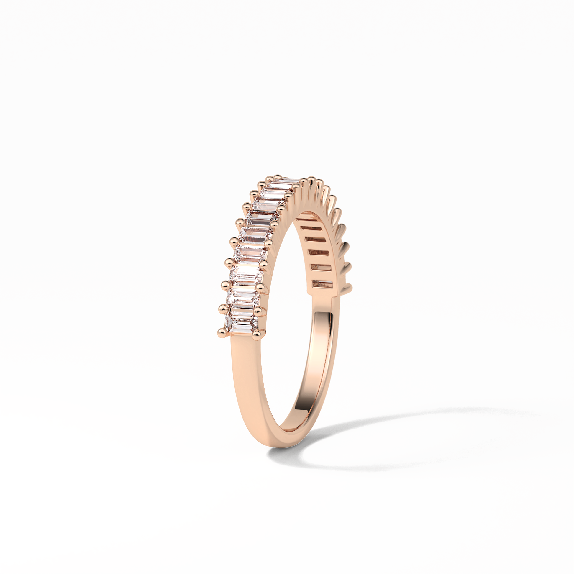 0.5 TCW Baguette Shaped Wedding Band 17
