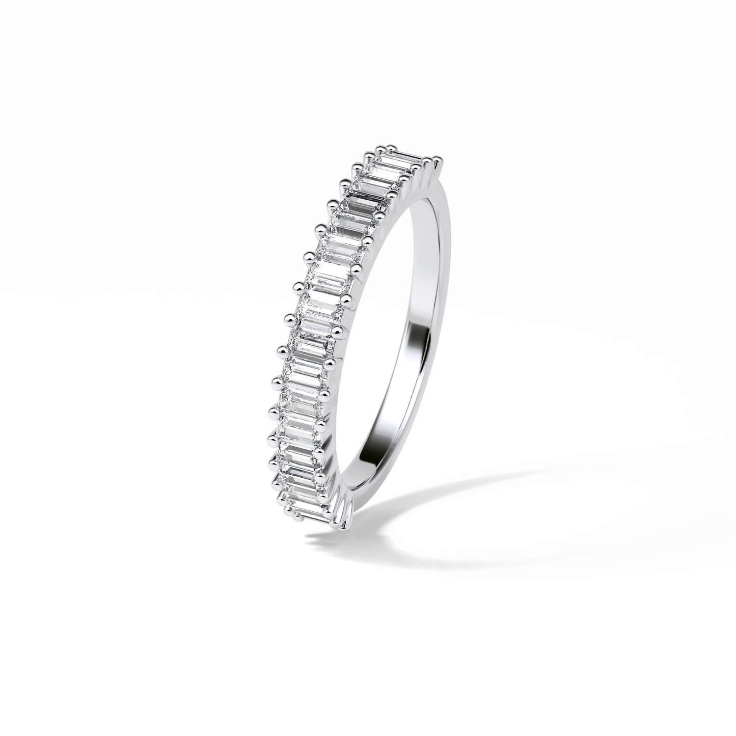 0.5 TCW Baguette Shaped Wedding Band 4