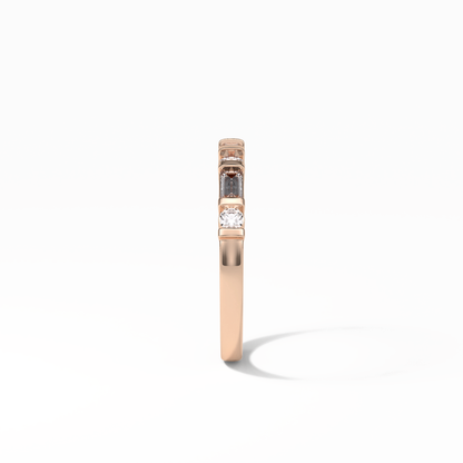 0.42 TCW Baguette and Round Shaped Wedding Band 18