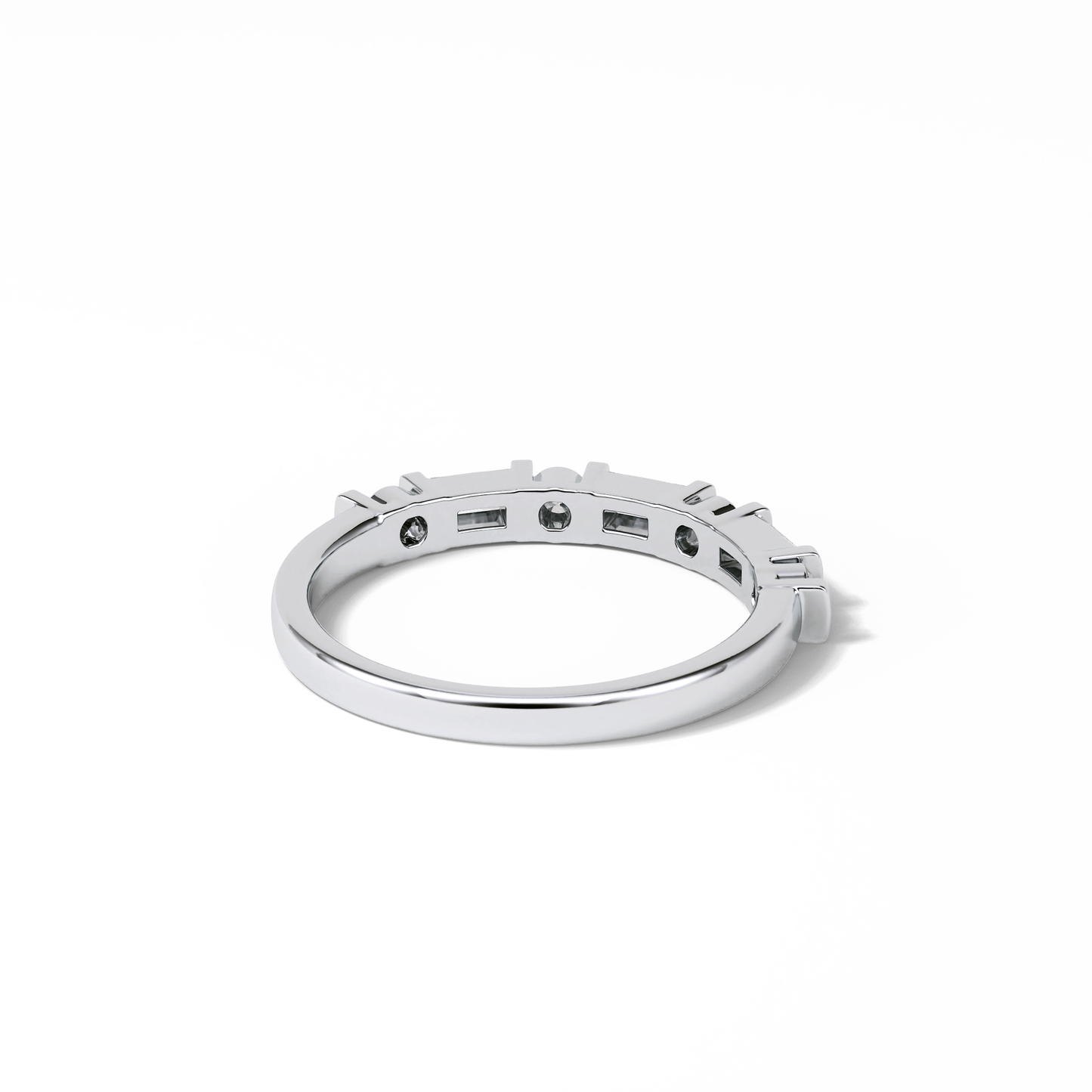 0.42 TCW Baguette and Round Shaped Wedding Band 2