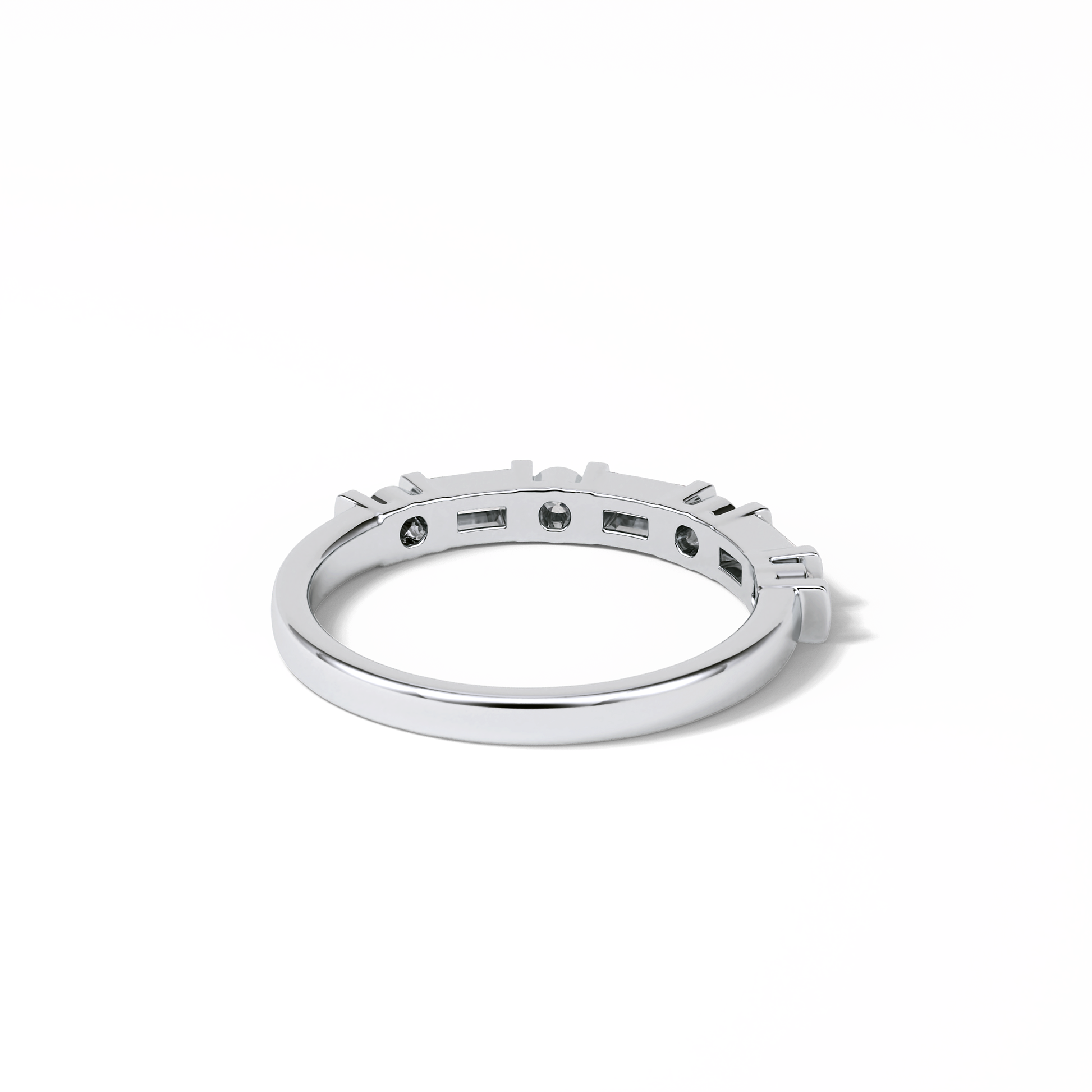 0.42 TCW Baguette and Round Shaped Wedding Band 2