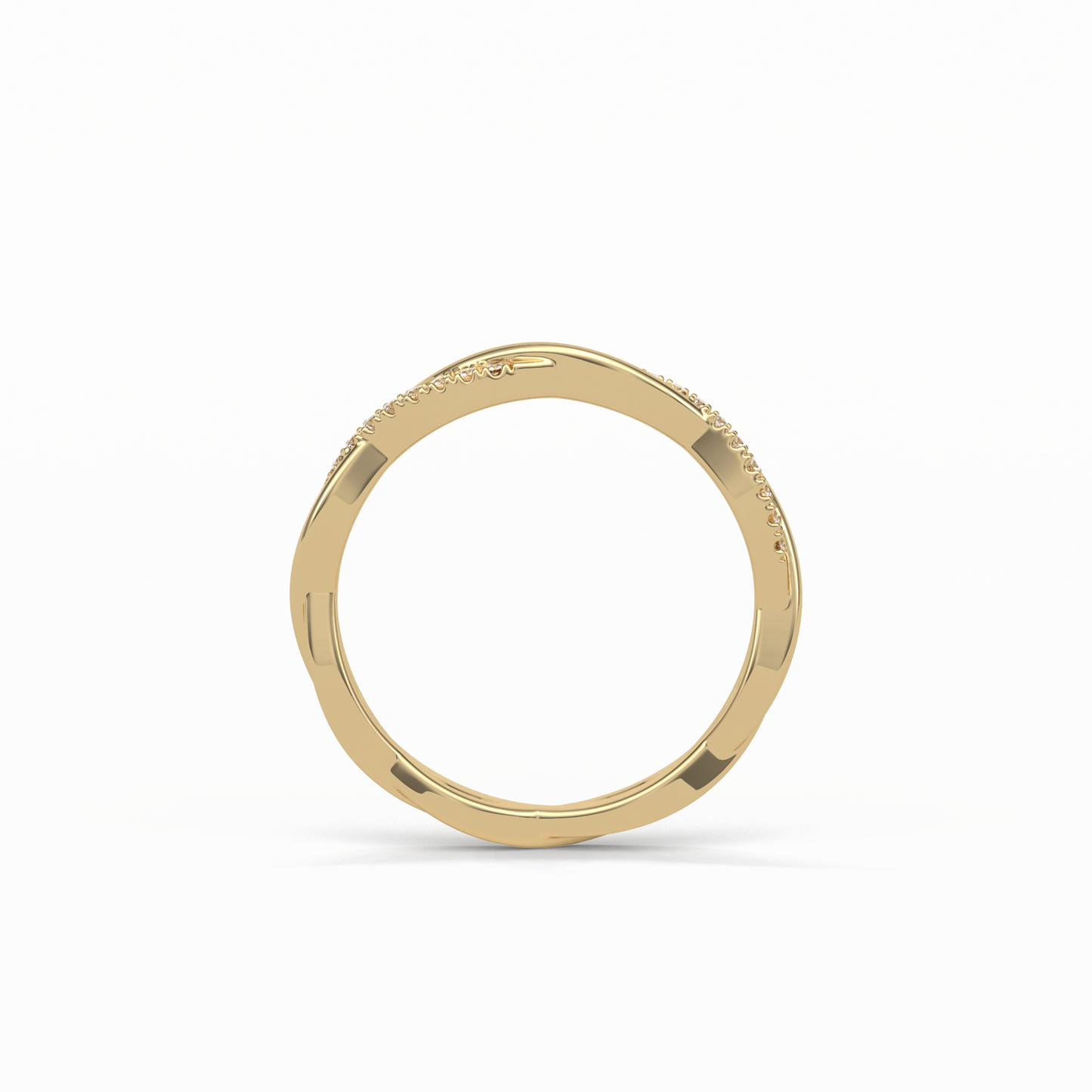 0.16 TCW Round Shaped Wedding Band 10