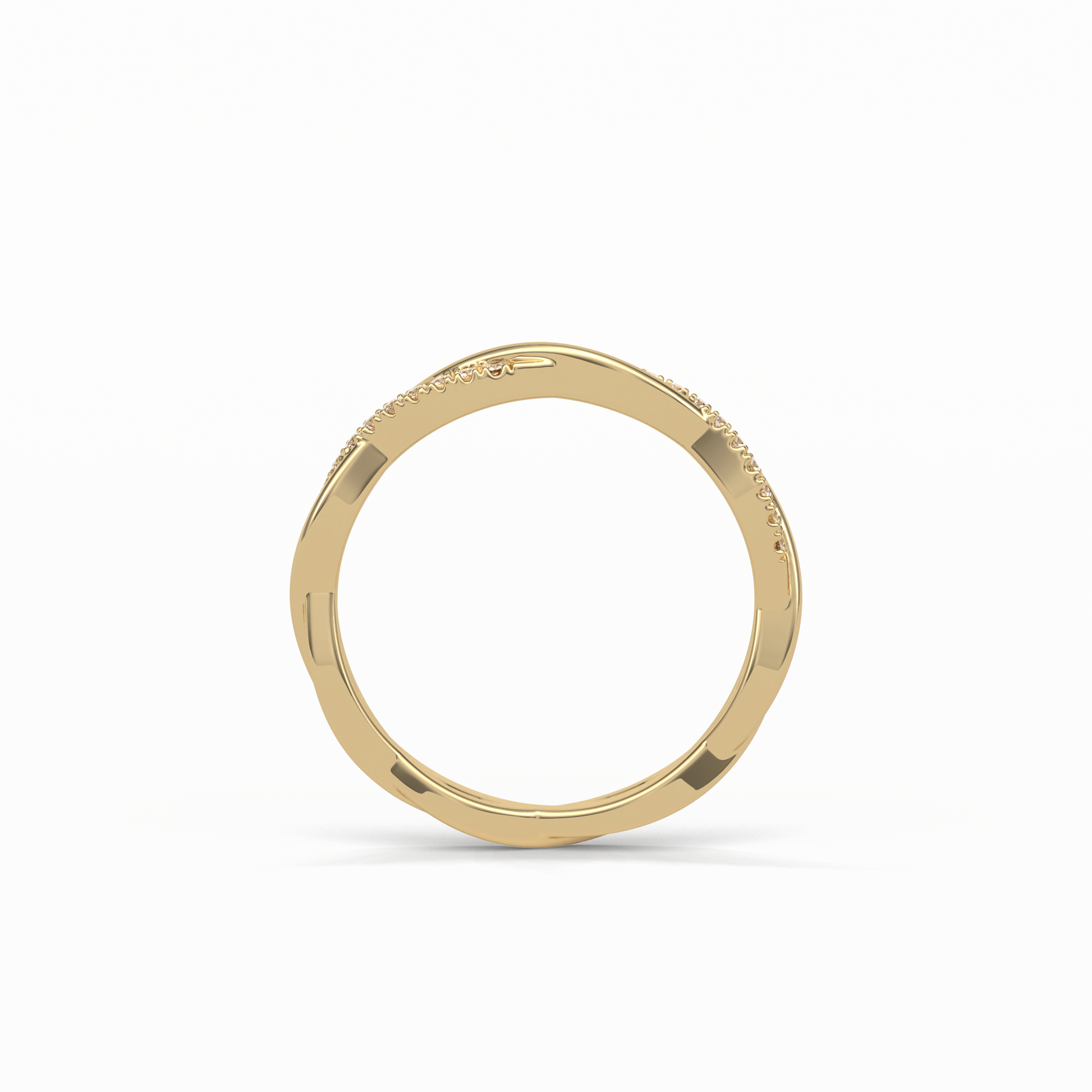 0.16 TCW Round Shaped Wedding Band 10