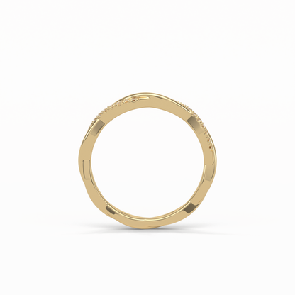 0.16 TCW Round Shaped Wedding Band 10
