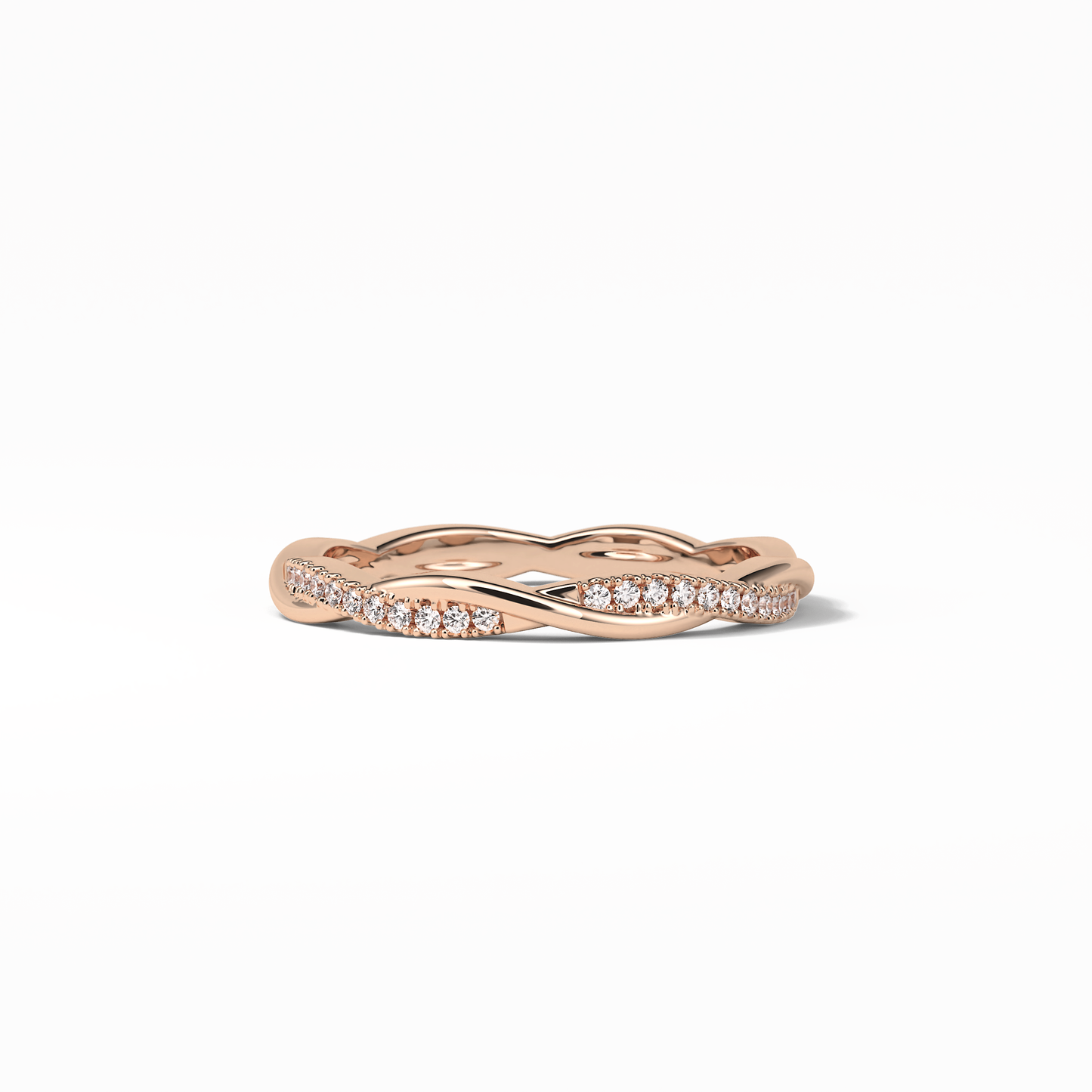 0.16 TCW Round Shaped Wedding Band 15