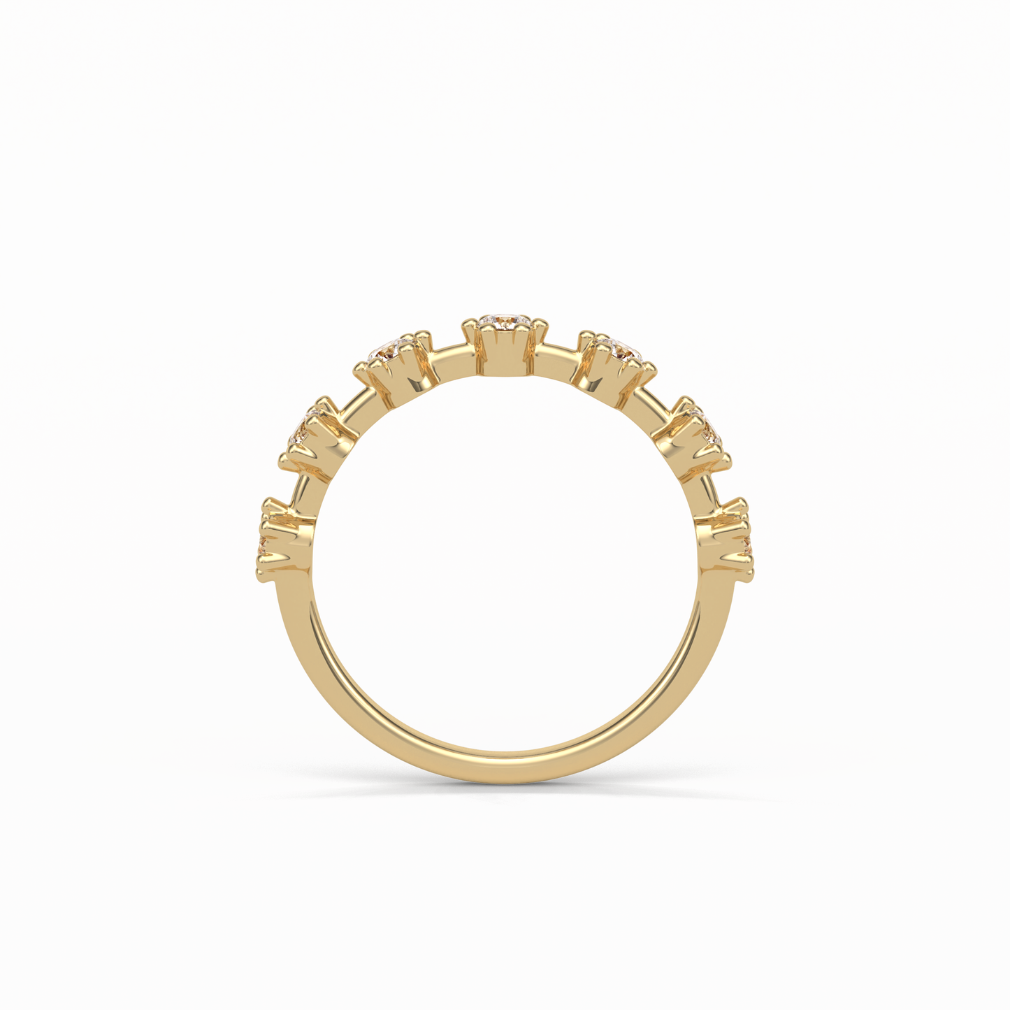 0.49 TCW Round Shaped Wedding Band 10