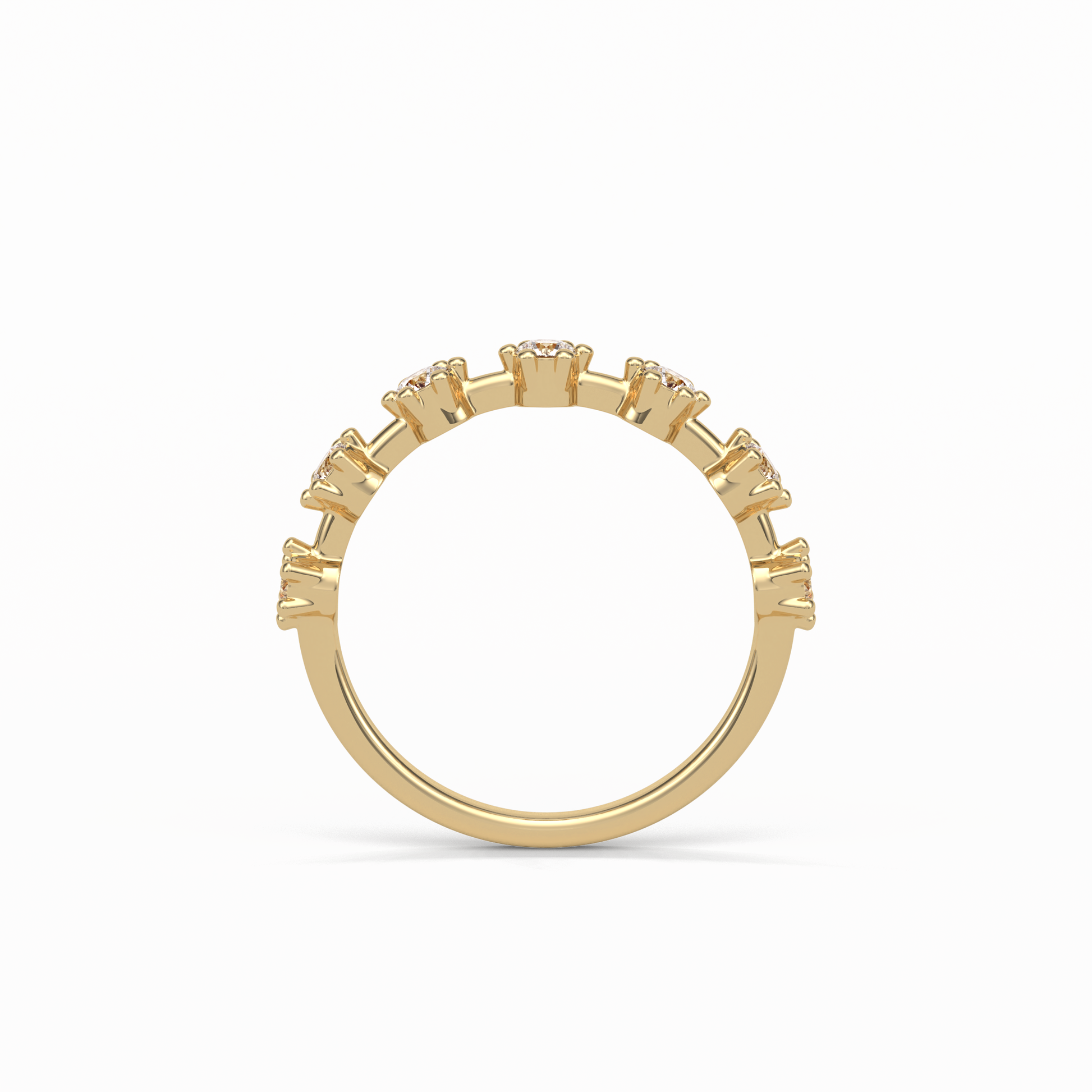 0.49 TCW Round Shaped Wedding Band 10