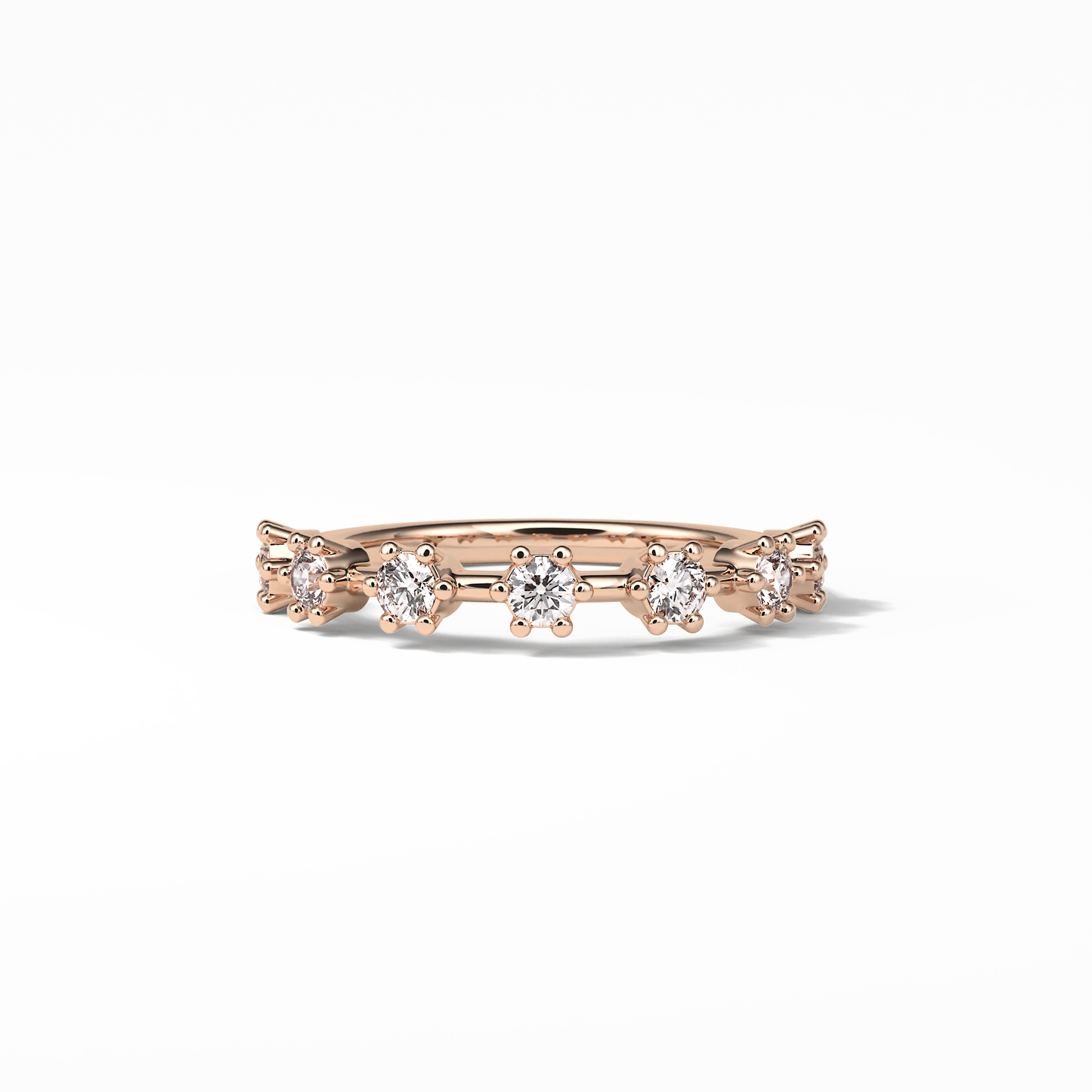 0.49 TCW Round Shaped Wedding Band 15
