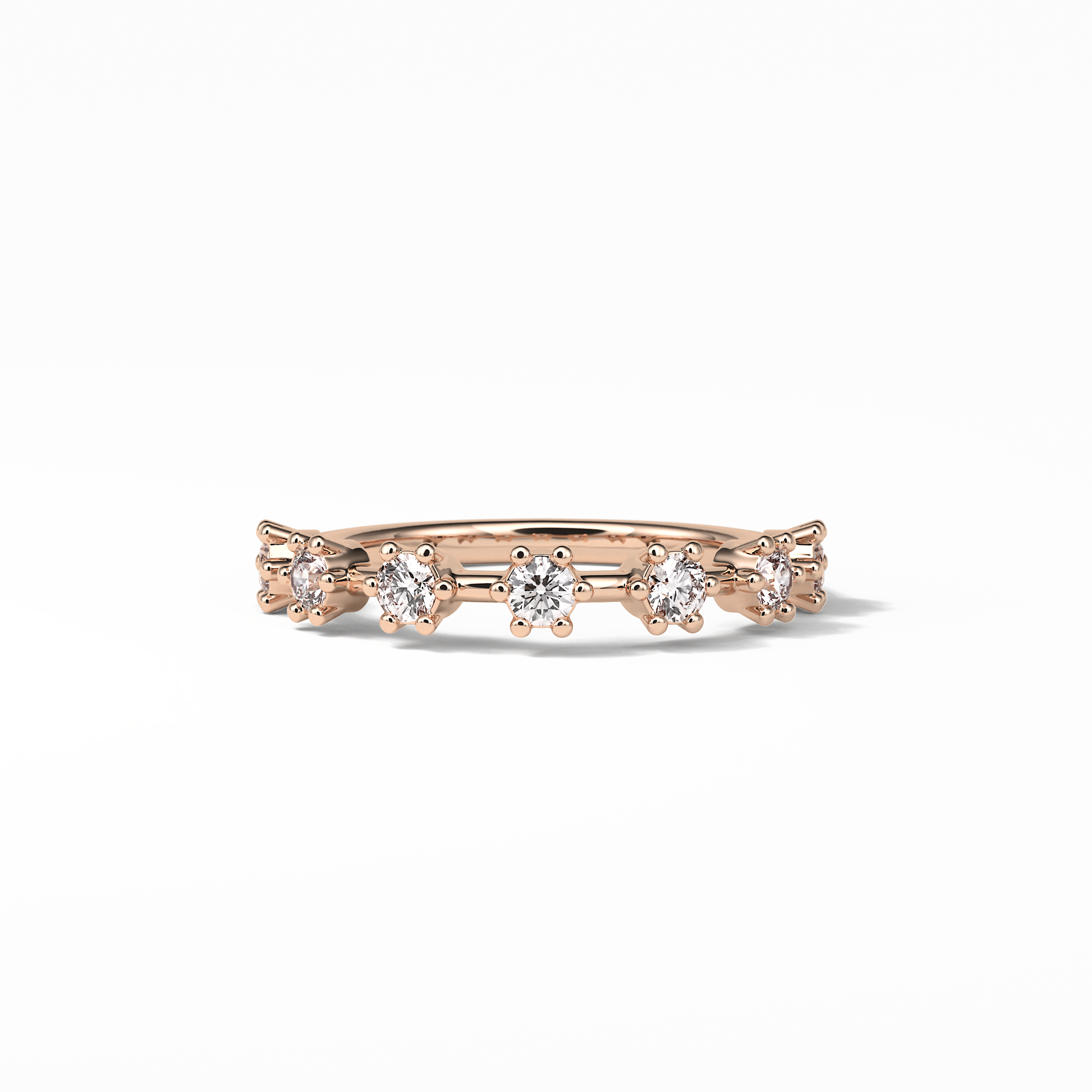0.49 TCW Round Shaped Wedding Band 15