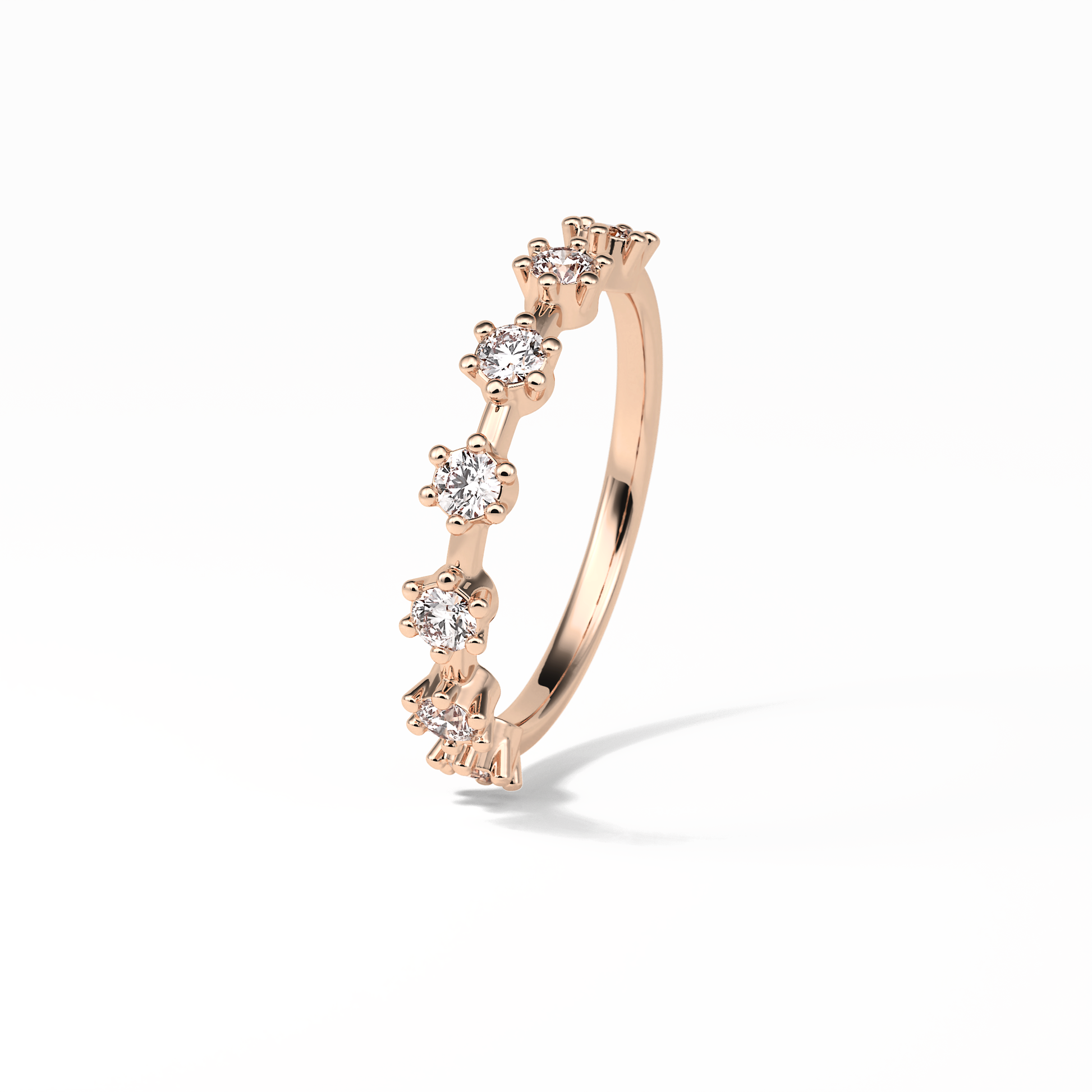 0.49 TCW Round Shaped Wedding Band 18