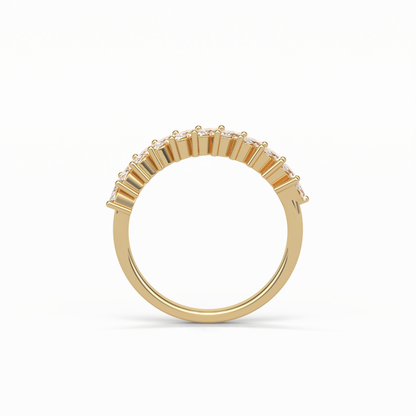 0.78 TCW Marquise Shaped Wedding Band 10