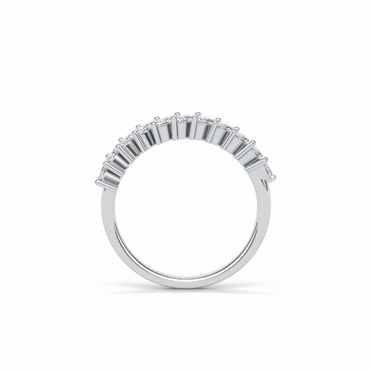 0.78 TCW Marquise Shaped Wedding Band 3