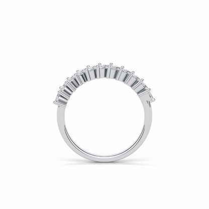 0.78 TCW Marquise Shaped Wedding Band 3