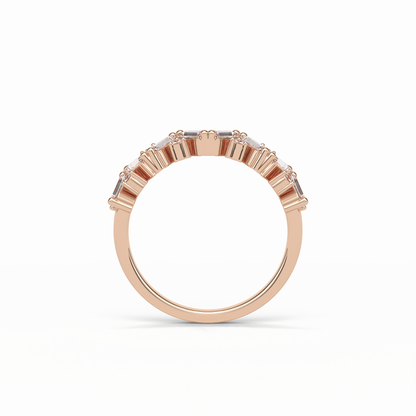 0.44 TCW Baguette and Round Shaped Wedding Band 19