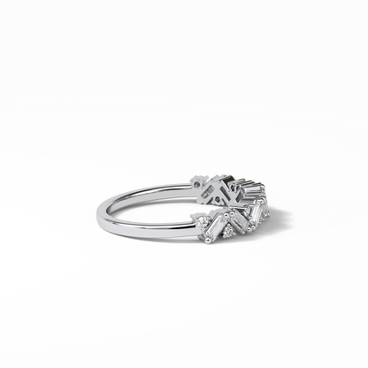 0.44 TCW Baguette and Round Shaped Wedding Band 7