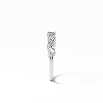 0.44 TCW Baguette and Round Shaped Wedding Band 2