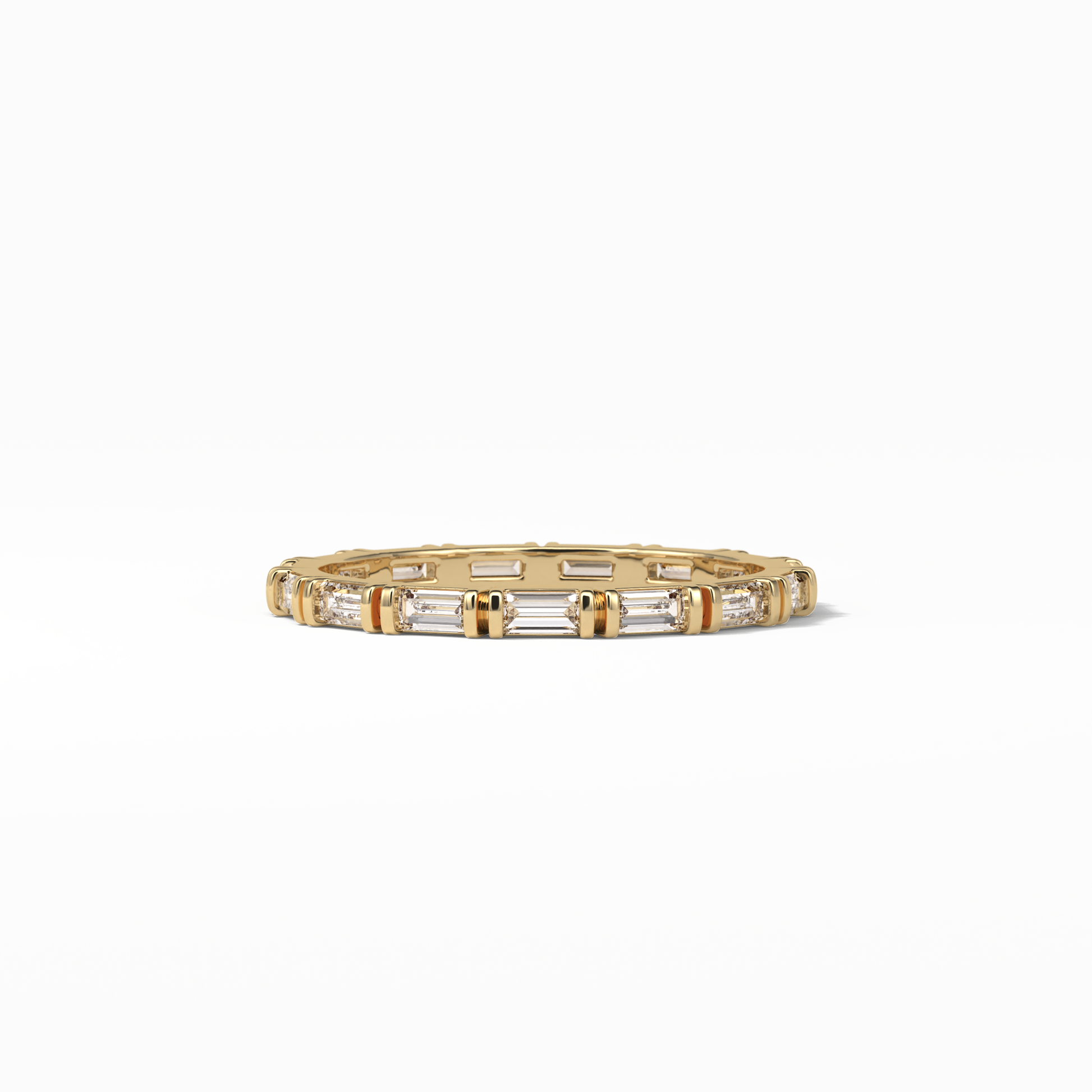 0.66 TCW Baguette Shaped Wedding Band 11