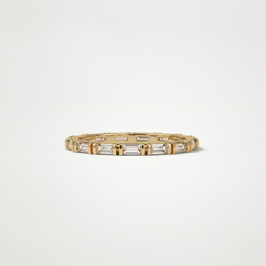 0.66 TCW Baguette Lab Grown Diamond Full Eternity Wedding Band