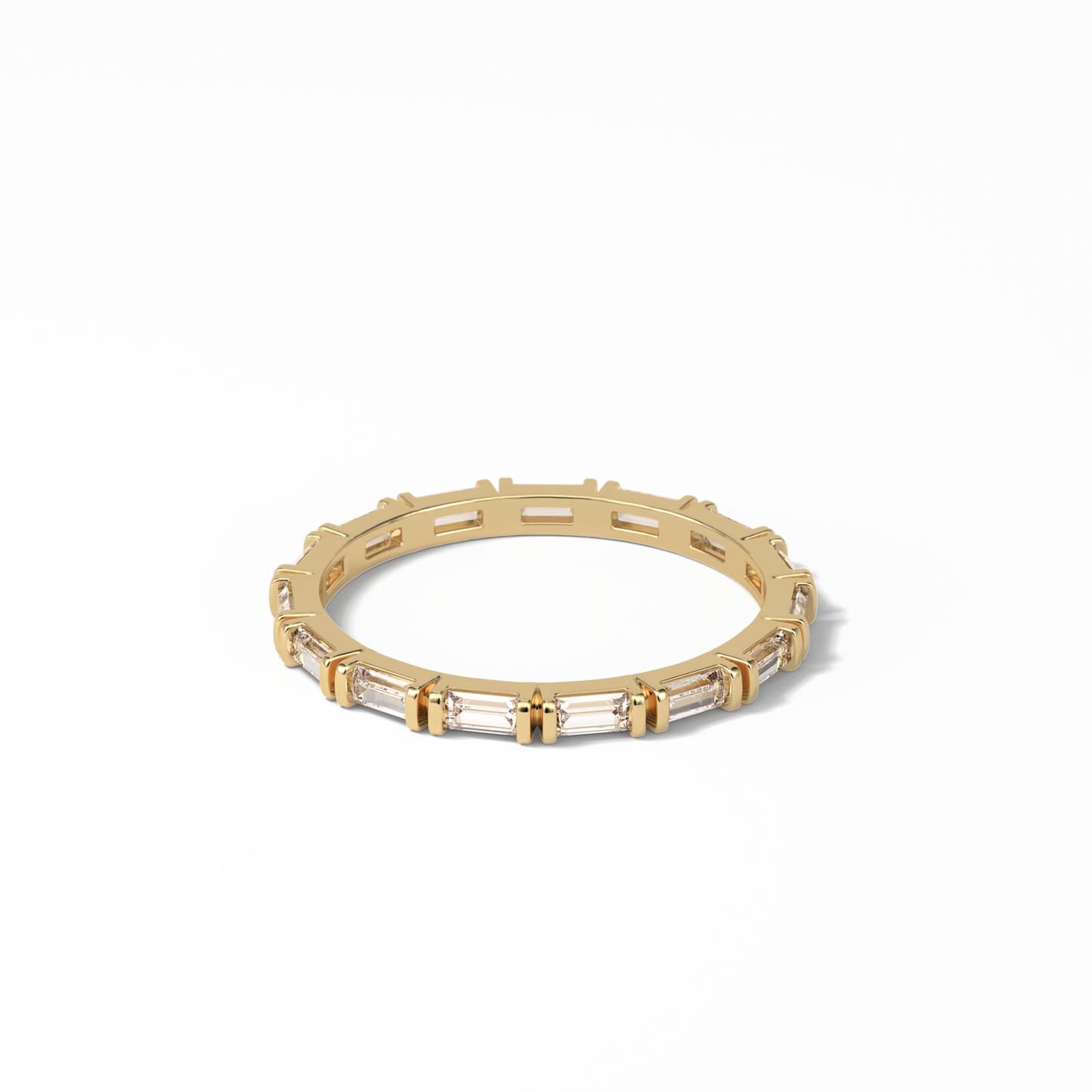 0.66 TCW Baguette Shaped Wedding Band 8